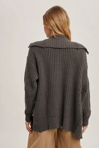 RIBBED KNIT CARDIGAN