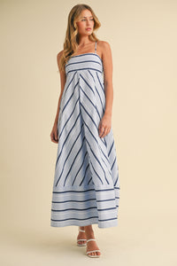 Blue Chevron Dress