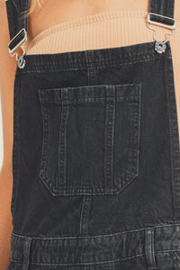 RISEN: BLACK OVERALLS JEANS