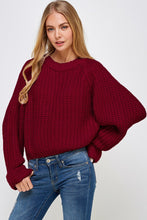 Load image into Gallery viewer, CRANBERRY KNIT SWEATER (all sales final)