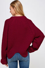 Load image into Gallery viewer, CRANBERRY KNIT SWEATER (all sales final)