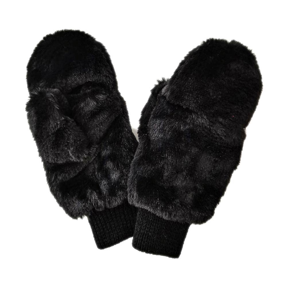 Faux Fur Mitten Gloves