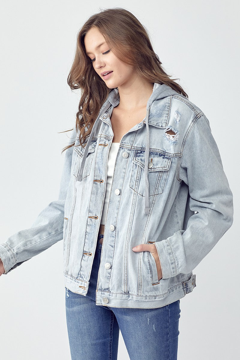 RISEN: LIGHT DENIM TRUCKER JACKET