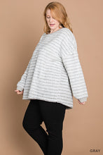 Load image into Gallery viewer, GRAY FAUX FUR SWEATER