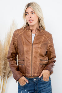 Tan Motto Jacket