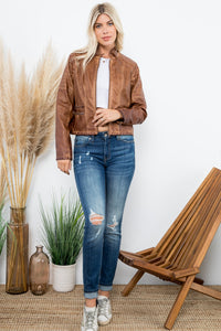Tan Motto Jacket