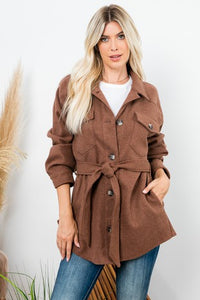 Camel Bleted Shacket