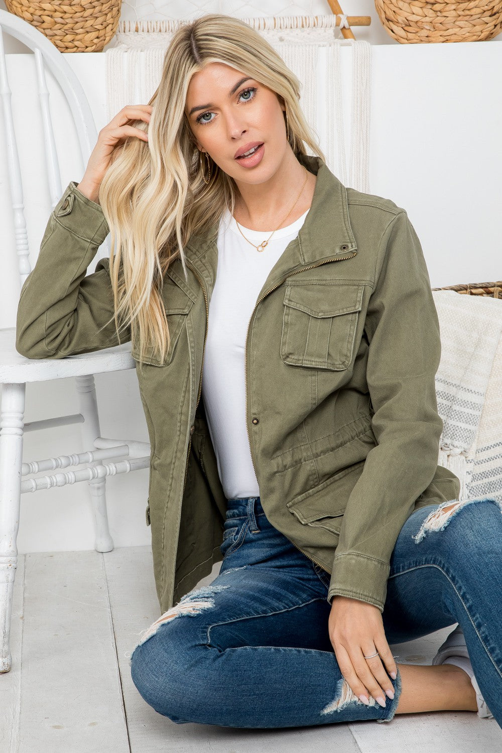 Olive Anorak Jacket