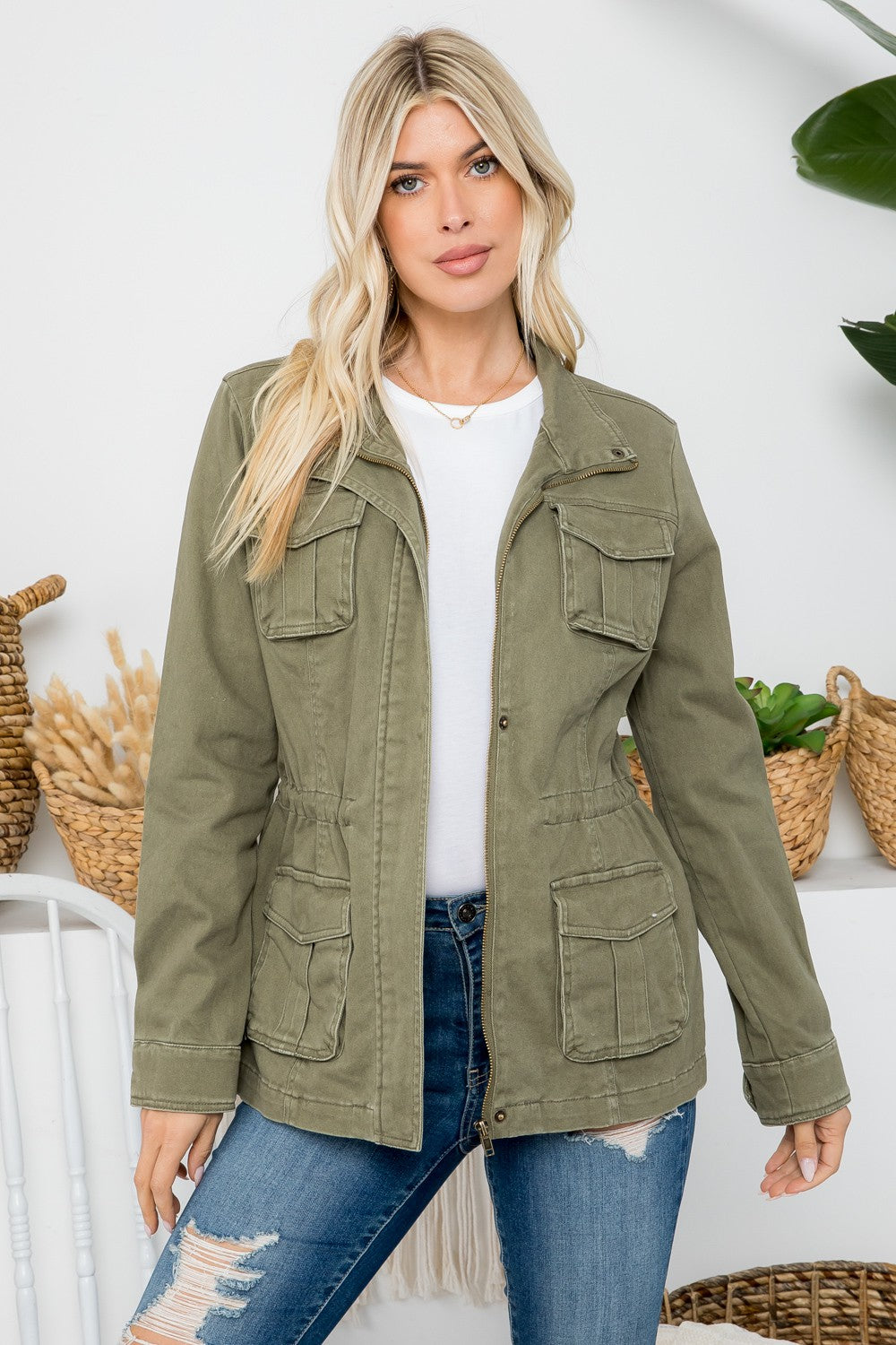 Olive Anorak Jacket