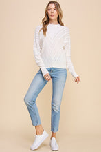 Load image into Gallery viewer, WHITE CHEVRON SWEATER