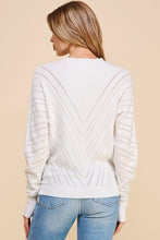 Load image into Gallery viewer, WHITE CHEVRON SWEATER