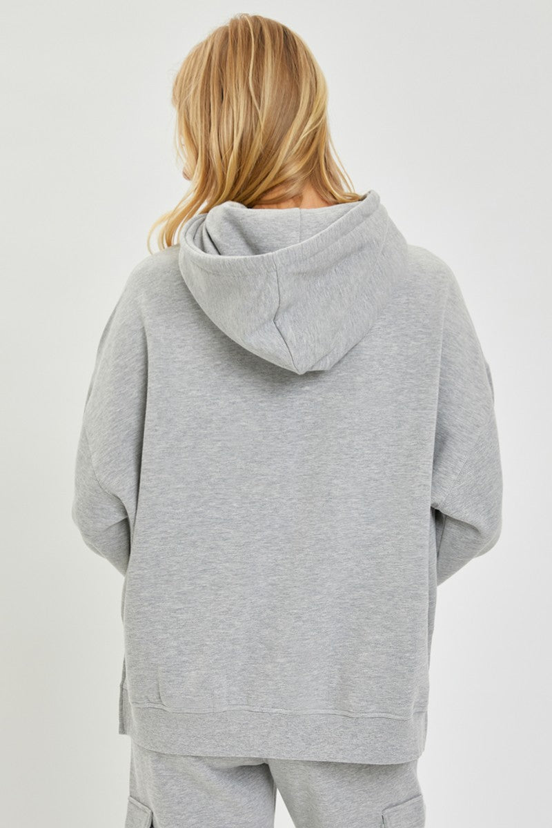 RISEN LOUNGE LINE: OVERSIZED HOODIE (HEATHER GREY)