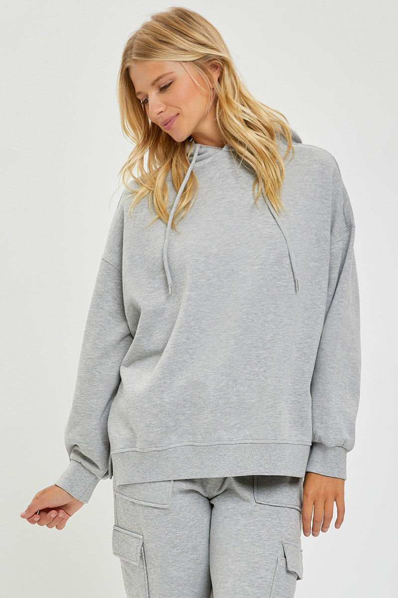 RISEN LOUNGE LINE: OVERSIZED HOODIE (HEATHER GREY)