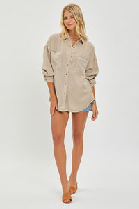 Risen Oversized Tencel Shacket (Curvy)