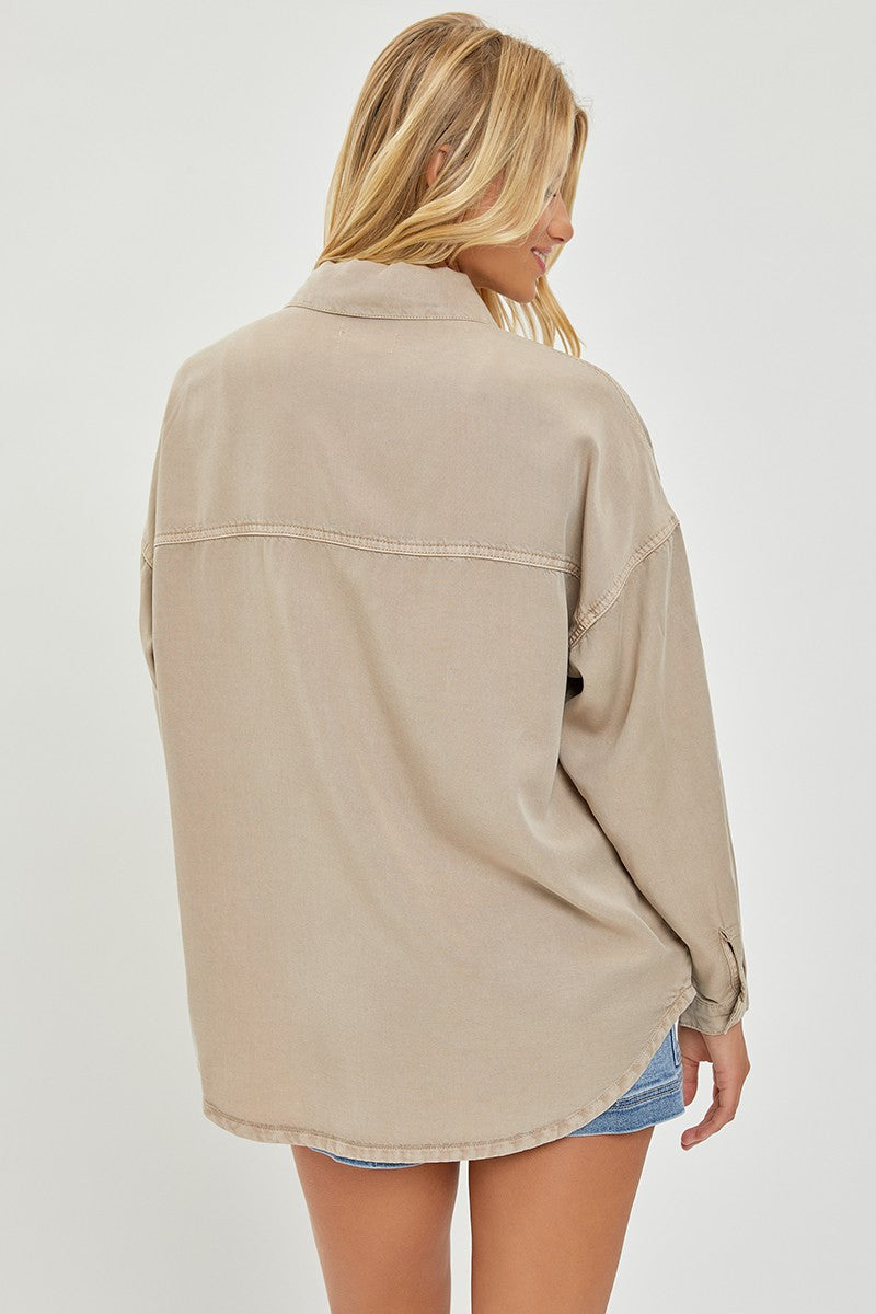 Risen Oversized Tencel Shacket (Curvy)