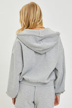 Load image into Gallery viewer, RISEN LOUNGE LINE: OVERSIZED ZIP UP HOODIE (HEATHER GREY)