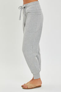 RISEN LOUNGE LINE: HIGH RISE SIDE POCKET JOGGER (HEATHER GREY)