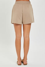 Load image into Gallery viewer, RISEN LOUNGE LINE: HIGH RISE RIB BAND SHORTS (SAND)