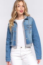 Load image into Gallery viewer, HOODED JEAN JACKET