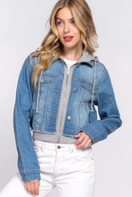 Load image into Gallery viewer, HOODED JEAN JACKET (all sales final)