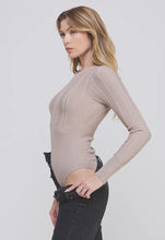 Load image into Gallery viewer, Cable Knit Bodysuit (stone)