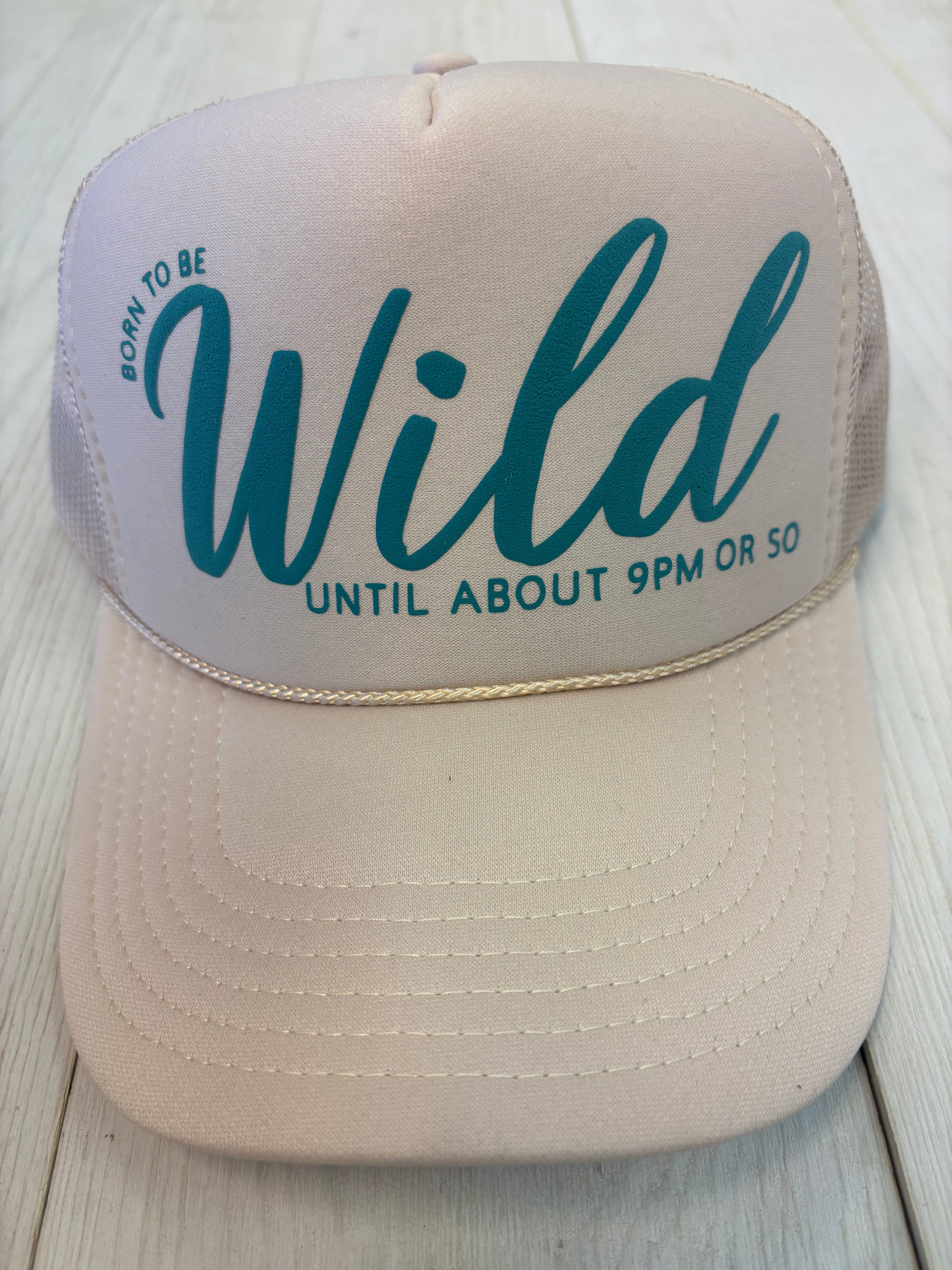 Wild Until 9pm Trucker Hat (tan)