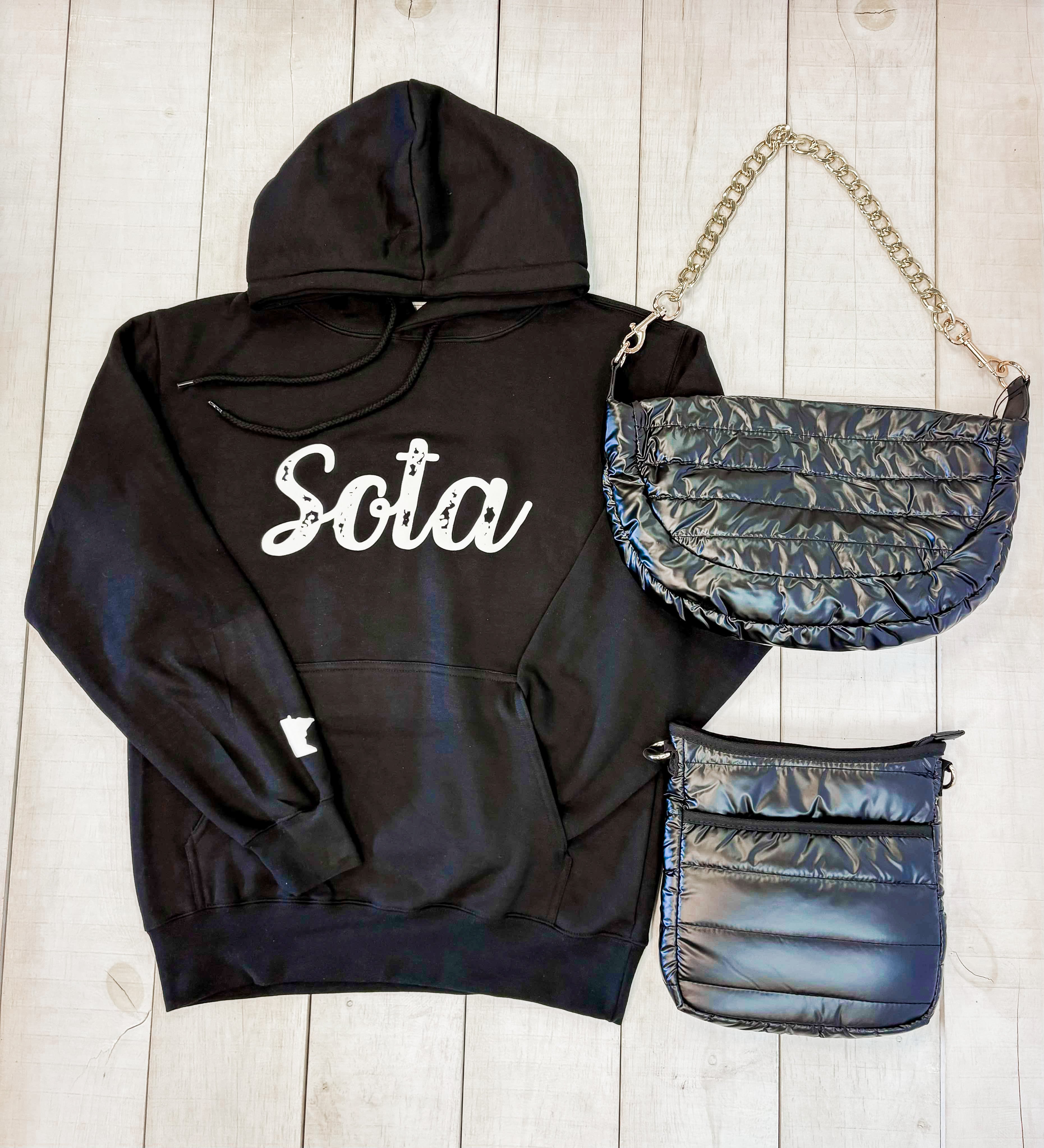 Sota Black Hoodie