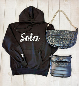 Sota Black Hoodie