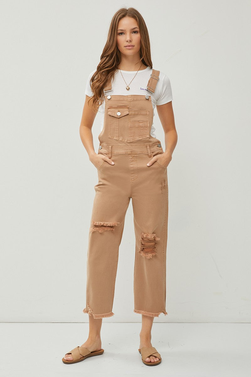 TAN OVERALLS