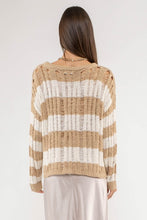 Load image into Gallery viewer, KHAKI STRIPED SWEATER