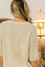 Load image into Gallery viewer, OATMEAL TEXTURED SWEATER W/ POCKET