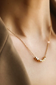 Beaded Gold Necklace