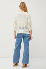 Load image into Gallery viewer, CROCHET PONCHO KNIT SWEATER