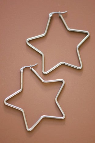 Star Hoop Earings