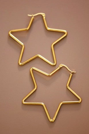 Star Hoop Earings