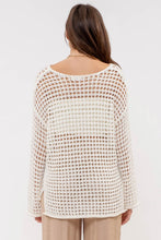 Load image into Gallery viewer, WHITE CROCHET PULLOVER