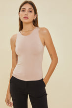 Load image into Gallery viewer, HIGH ROUND NECK TANK (TAUPE)