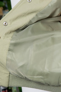 Sage Quilted Bomber Jacket
