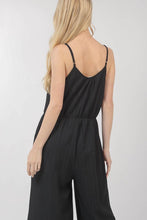 Load image into Gallery viewer, BLACK CAMI WIDE LEG ROMPER