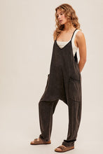 Load image into Gallery viewer, BLACK WASHED OVERSIZED ROMPER