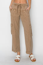 Load image into Gallery viewer, BROWN TENCEL CARGO PANTS