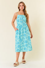 Load image into Gallery viewer, BLUE TWO TONE FLORAL DRESS