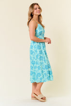 Load image into Gallery viewer, BLUE TWO TONE FLORAL DRESS