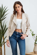 Load image into Gallery viewer, SUEDE MOTO JACKET | KHAKI