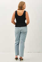 Load image into Gallery viewer, SCOOP NECK TANK | BLACK CURVY