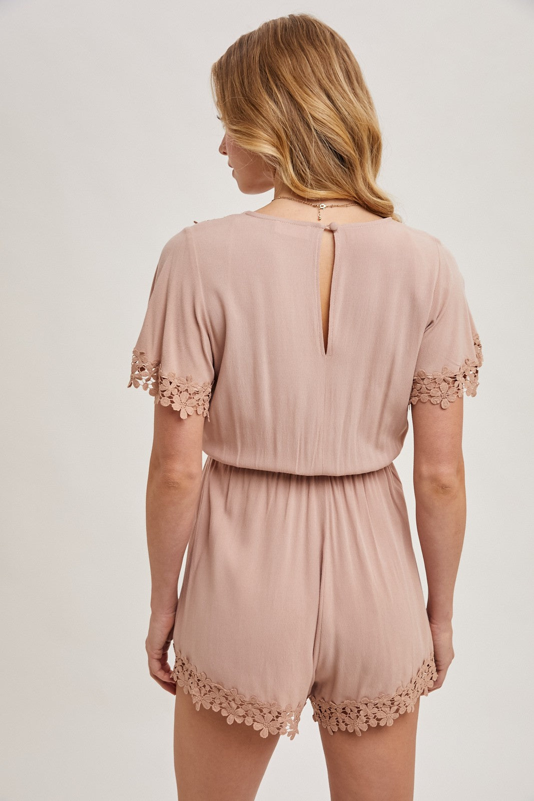ALMOND LACE ROMPER