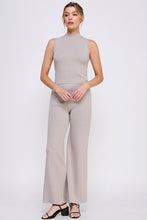 Load image into Gallery viewer, SILVER MIST TOP + WIDE LEG PANT SET