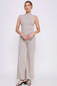 SILVER MIST TOP + WIDE LEG PANT SET