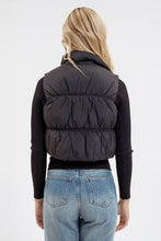 Load image into Gallery viewer, CROPPED PUFFER VEST | BLACK