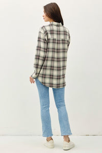 OVERSIZED FLANNEL TOP | JADE